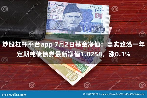 炒股杠杆平台app 7月2日基金净值：嘉实致泓一年定期纯债债券最新净值1.0258，涨0.1%