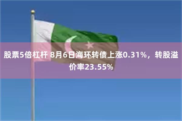 股票5倍杠杆 8月6日海环转债上涨0.31%，转股溢价率23.55%