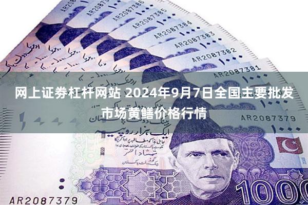 网上证劵杠杆网站 2024年9月7日全国主要批发市场黄鳝价格行情