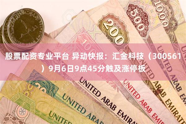 股票配资专业平台 异动快报：汇金科技（300561）9月6日9点45分触及涨停板